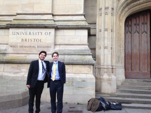 Oliver and David - mooting in Bristol.