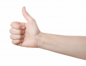 Thumbs up/down. Concept for agreement, positive, great...
